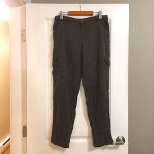Velvet Heart Dark Olive Green Tencel Cargo Style Pants